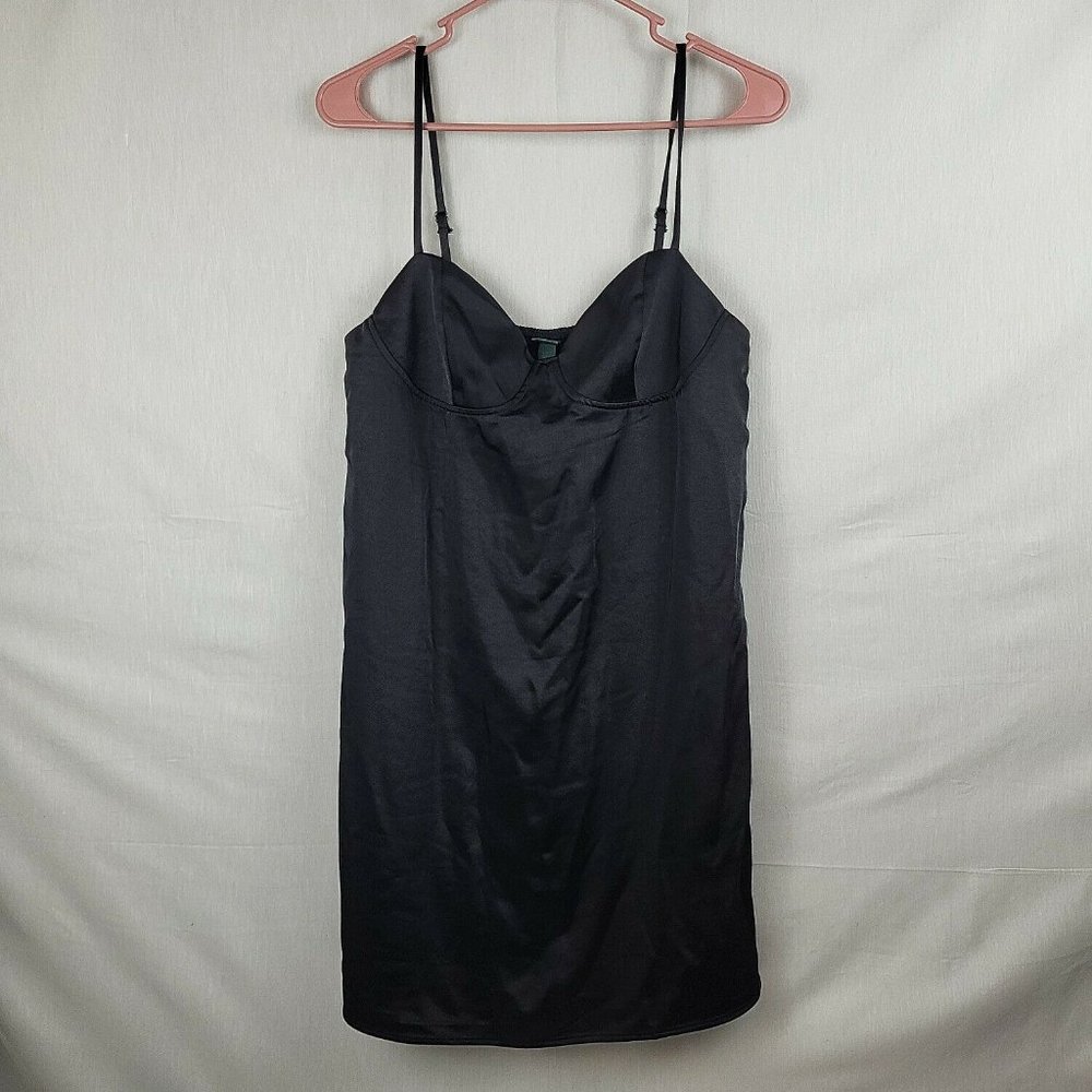 Wild Fable Womens Black‎ Sleeveless Sweetheart Neck Slip Dress Size Medium